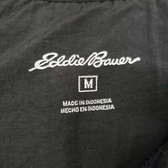 Eddie Bauer Convector 1/4 Zip Sweater Size M Zippered Pocket Fleece Navy Blue - Picture 10 of 13